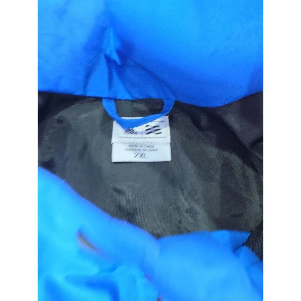 Adidas Goretex Rain Jacket Full Zip Windproof Waterproof 2XL Blue Layered
